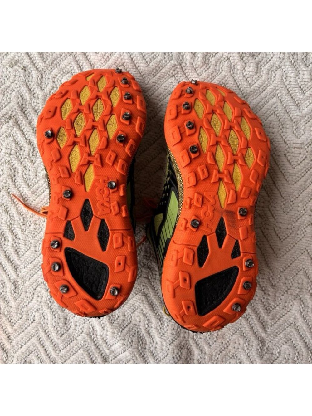 HOKA Men’s Speed Instinct 2 Trail Running Shoes Green Orange Size 9 READ DESC - Picture 5 of 7